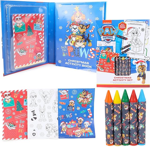 Toyland® Paw Patrol Christmas Activity Set - with Activity Sheets, Stickers and Crayons!