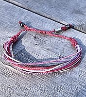Vista 277 de Colorful Bracelet for Men and Women with Hematite Stones: Handmade Designer Adjustable Multistrand String Knotted Macrame Friendship Bracelet
