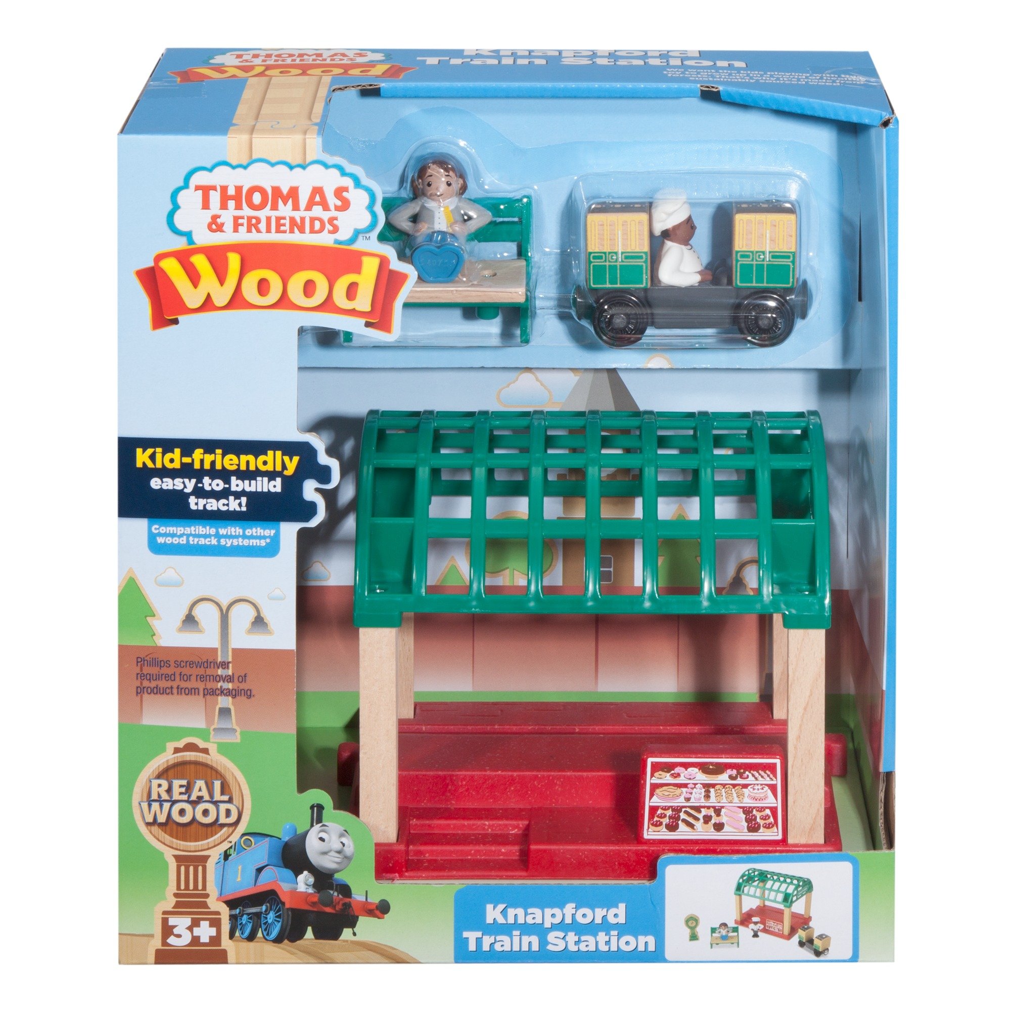 Buy Thomas & Friends FKF49 Wood Knapford Train Station Set, Thomas the