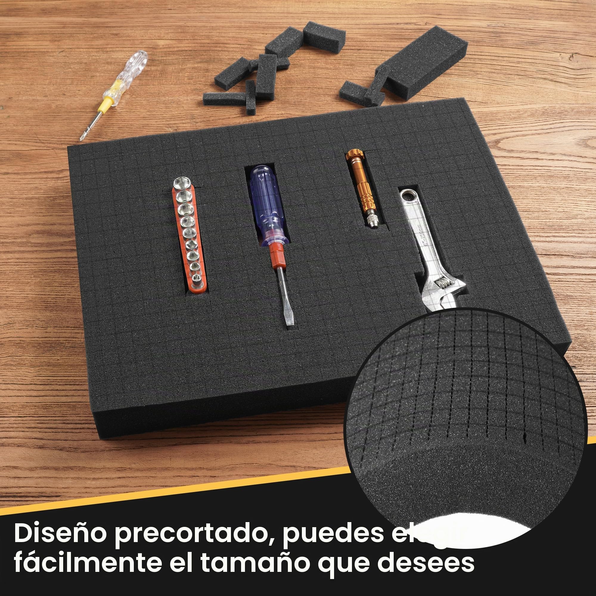KUOGAS 4 Piezas de Espuma para Herramientas 400 x 300 x 50 mm (4 Unidades)