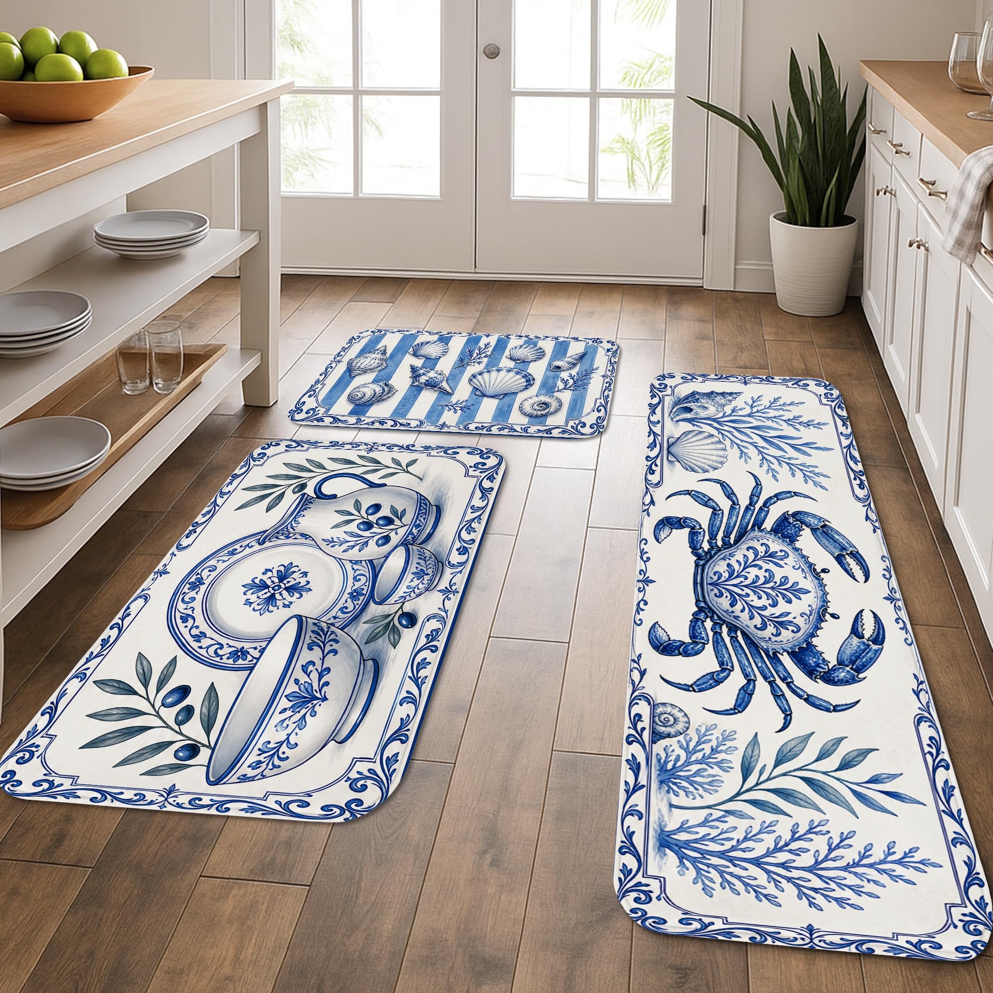 Tapis de cuisine lavable lot de 3 pour protéger le sol des éviers contre l'eau