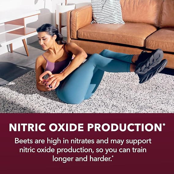 Beet Root Gummies with COQ10 & Pomegranate, Nitric Oxide Supplement, 120 Ct
