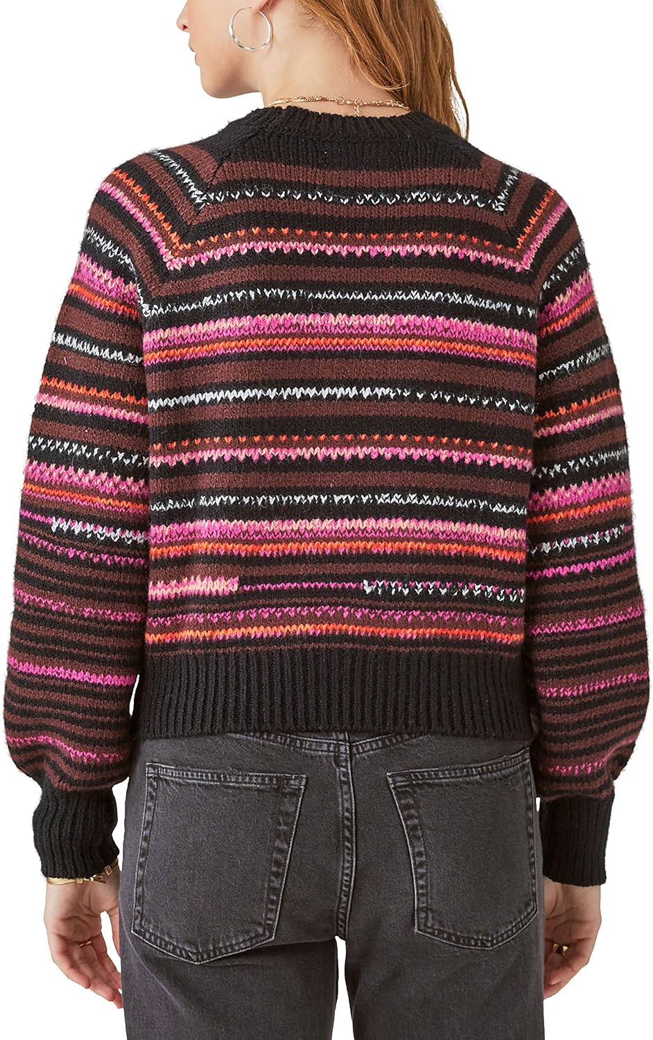 Lucky Brand Women's Spacedye Crew Sweater