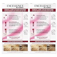 Vista 81 de L'Oreal Paris Excellence Creme - Coloración permanente para el cabello, castaño oscuro 4, 100% de cobertura de canas, paquete de 2
