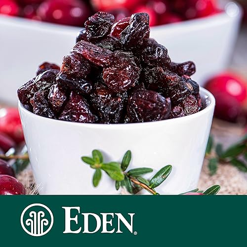 Miniatura 4 de Eden Arándanos secos orgánicos, endulzados con jugo de manzana, 4 onzas