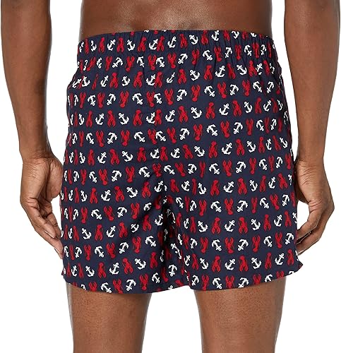 Miniatura 2 de Nautica Bóxer clásico tejido de algodón para hombre, Rojo náutico