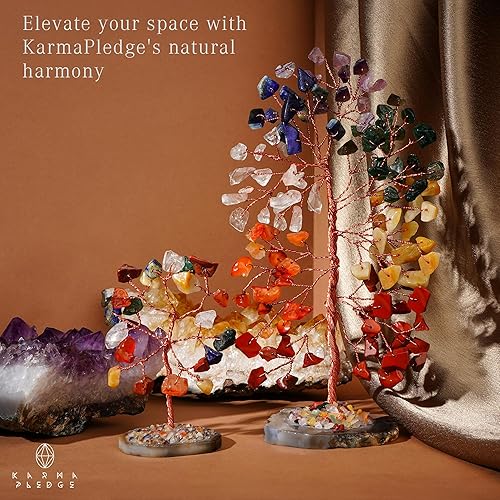 Miniatura 4 de Árbol de cristal para energía positiva con piedras y cristales curativos de los 7 chakras, árboles bonsái Feng Shui para dinero, para decoración y