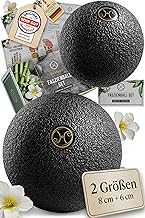 Premium Fascia Ball Small Set of 2 [6 cm & 8 cm] - Fascia Ball Hard - Fascia Ball for Feet - Massage Ball to Release Tension in the Neck, Shoulder - Fascia Ball - Massage Ball Back