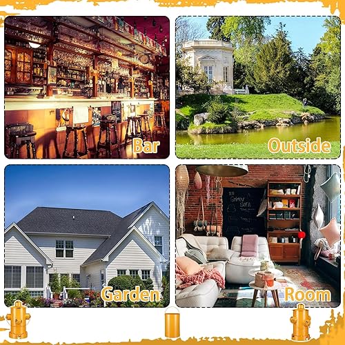 Miniatura 7 de Hoolerry Bote de basura para hidrante de incendios bote de basura creativo retro con cubo interior de gran capacidad cubo de basura de hierro