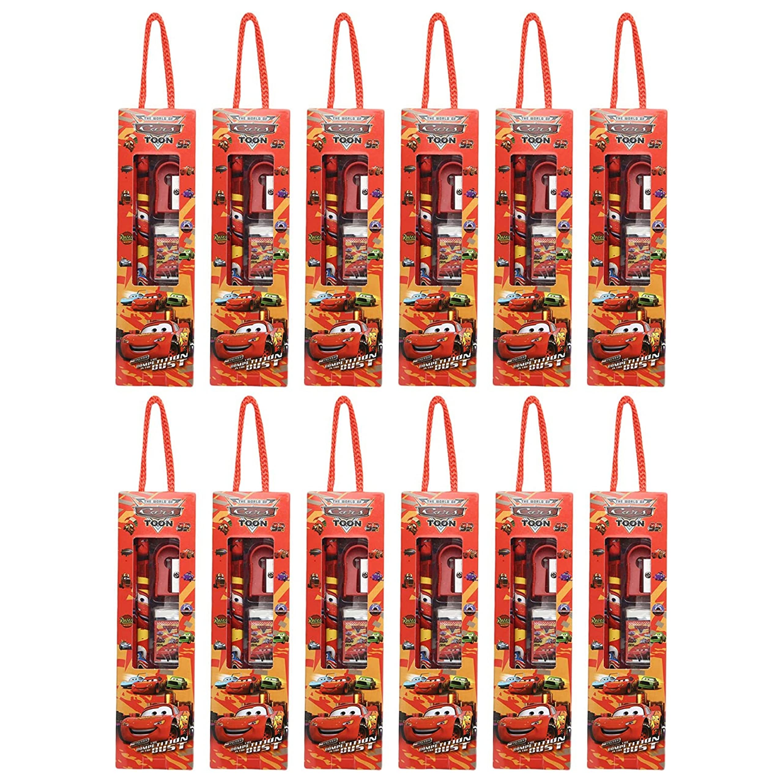 Prezzie Villa Different Cartoon Design Stationery Gift Pack for Kids Birthday Return Gifts Theme Party (Pack of 12) (Cars95) (B0BR876XFN) Amazon Price History, Amazon Price Tracker