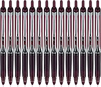 Vista 1 de PILOT, Bolígrafos de bola rodante recargables y retráctiles Precise V5 RT, punta extrafina de 0.5 mm, burdeos, paquete de 14