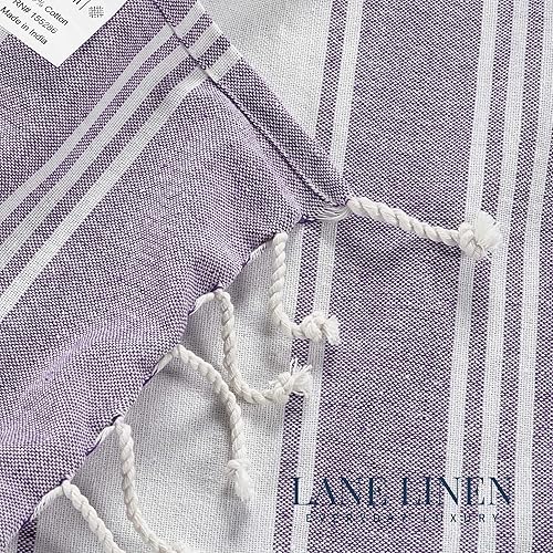 Vista 257 de LANE LINEN Juego de 6 toallas de playa turcas para mujer, tamaño grande, 39 x 71 pulgadas, prelavadas, no se encogen, no se encogen, sin arena