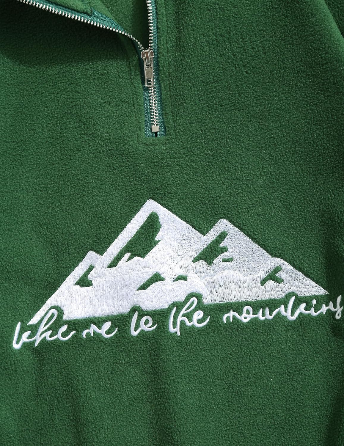 ZAFUL Mens Sweatshirt Vintage Quarter Zip Pullover with Pocket Oversized Fleece Unisex Western Aztec Faux Fur Sherpa Top - Image 5