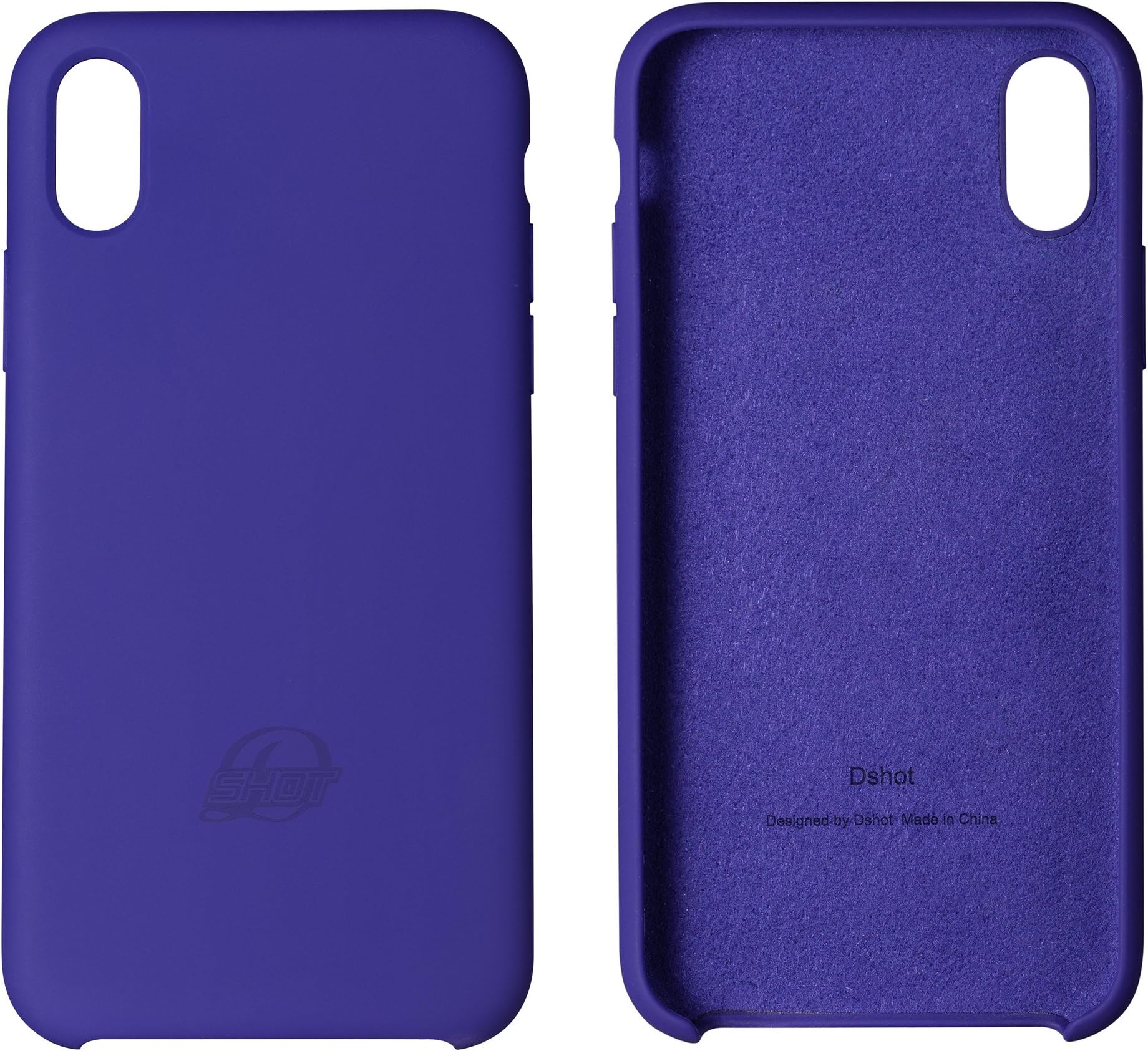 iPhone X case, iPhone 10 Shockproof Case, Liquid Silicone Gel Rubber Slim Fit Soft Mobile Phone Case with Microfiber Cloth Lining Cushion for Apple iPhone X iPhone 10,(M1-Purple)