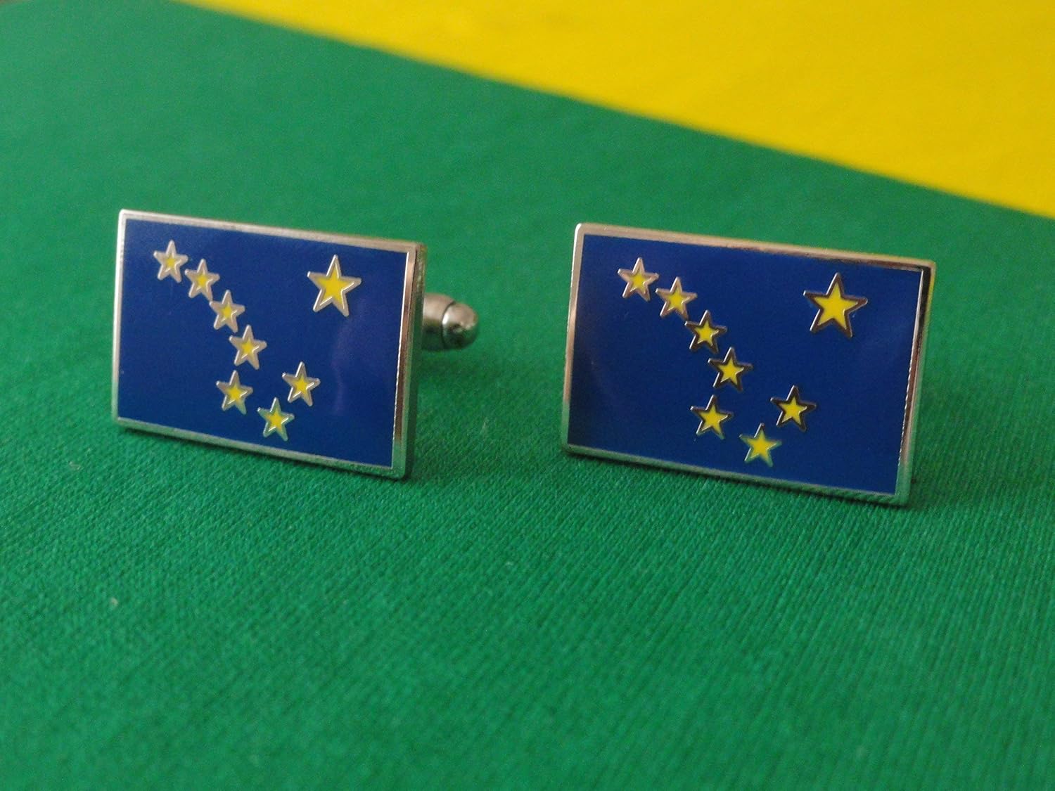 Alaskan Flag Cufflinks, Lapel Pins, Tie Bars, Earrings, Jewelry and Accessories