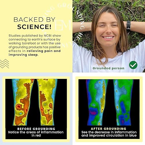 Miniatura 4 de EARTH AND MOON Tapete de conexión a tierra y funda de almohada para puesta a tierra  Funda de almohada de 20 x 30 pulgadas, tamaño Queen para