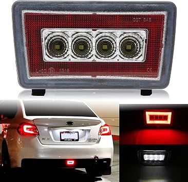 Rear Tail Fog Tail Light For Subaru WRX STi Impreza F1 Style Replacement Brake Backup Reverse Lamp 3-in-1 Kit w/Mounting Bracket