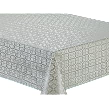 Home Direct Embossed Large Rectangular Oilcloth PVC Wipe Clean Tablecloth Table Cover 140cm x 240cm 55x94 Sage Green