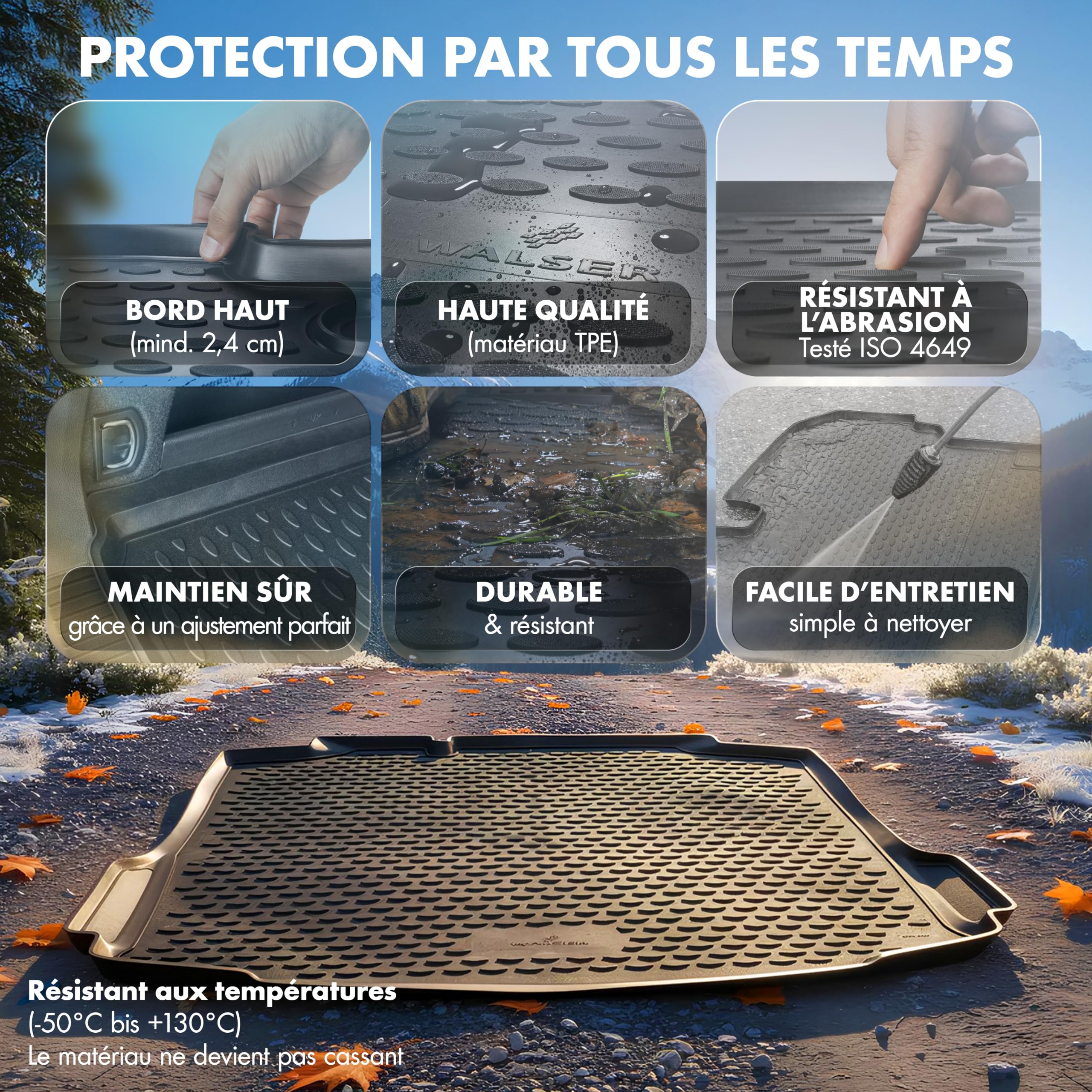 WALSER Bac de coffre sur mesure XTR compatible avec Renault Clio V 2019 - auj.