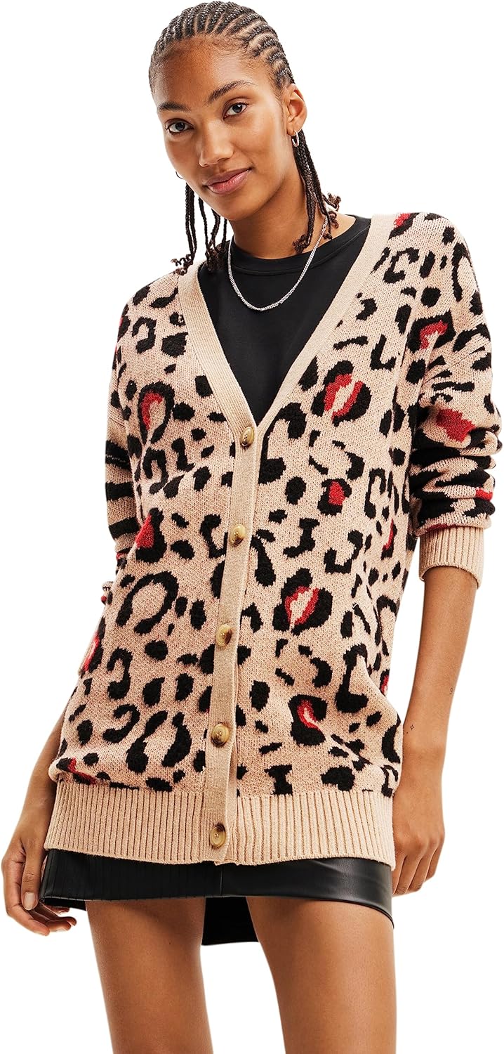 Pullover Desigual Femme - Imprimé Rayures, Col Rond, Manches Longues, Tissu Léger - Coupe Regular Pour Un Style Décontracté