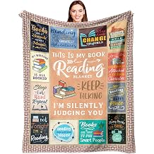 Book Lovers Gifts, Gifts for Book Lovers Women, Books Club/Bookish/Bookworm/Books Nerd/Reading/Librarian Gift for Readers, Books Accessories Presents for Reading Lovers Blanket 60"X50"