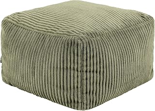 icon Amara - Puf de Cuerda, Color Verde Salvia, con Relleno, para Dormitorio, Sala de Estar