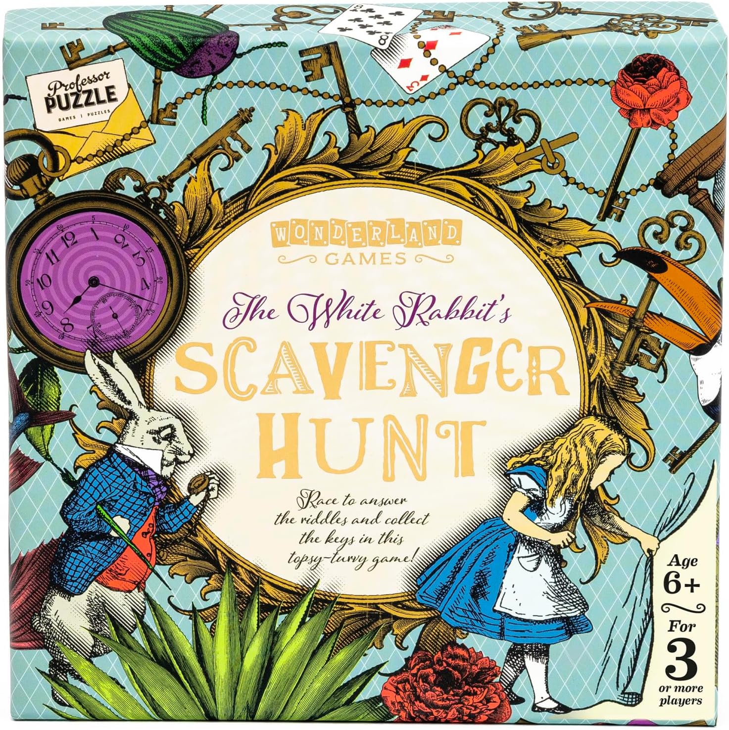 The White Rabbit's Scavenger Hunt by Professor Puzzle. - Alice in Wonderland Themed Treasure Hunt for The Whole Family.