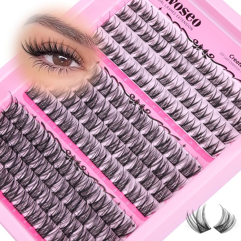 Cílios Postiços em Tufos Curtos e Naturais D Curl 10–12–14 mm, 132 unidades, wiwoseo