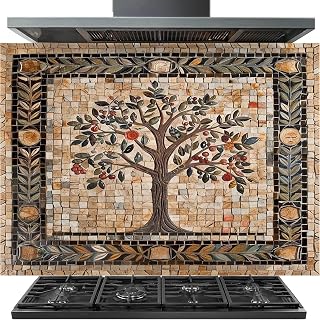 Tempered Glass Backsplash Tree of Life
