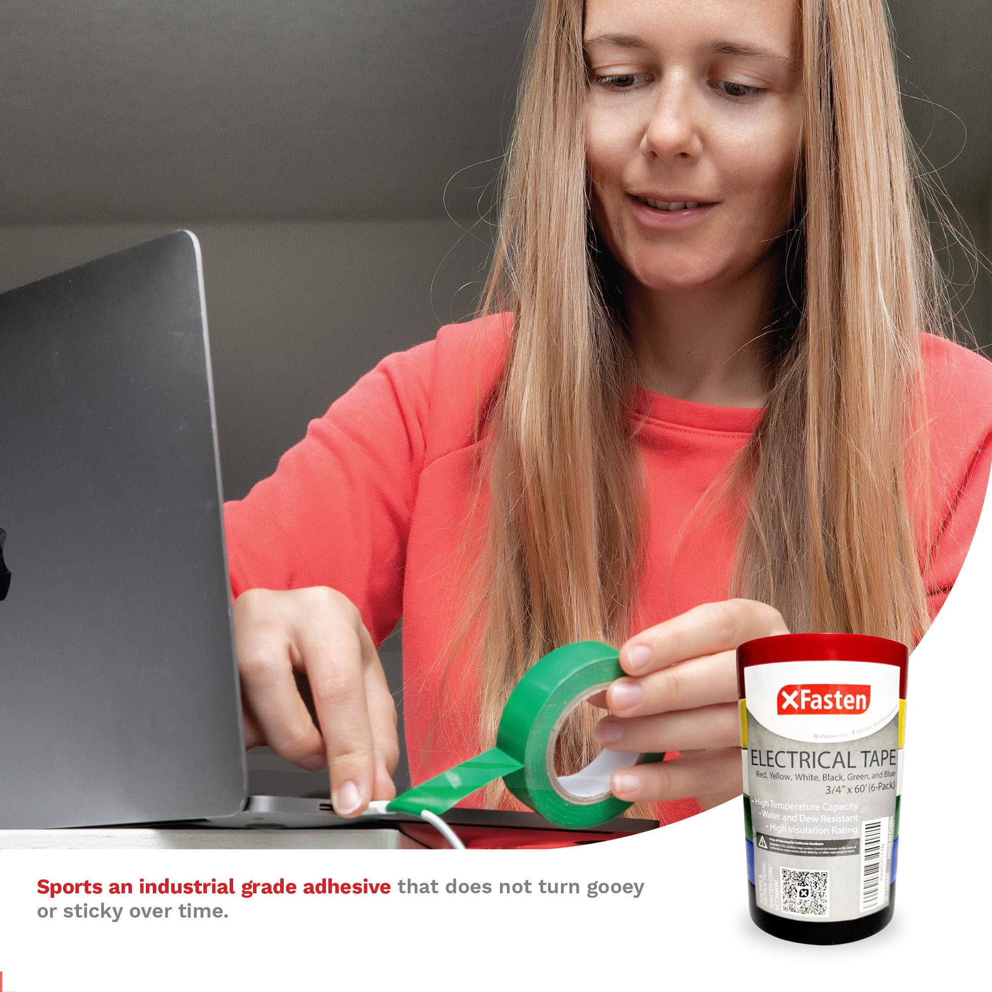 Amazon.co.jp: XFasten ビニールマルチカラー電気テープ