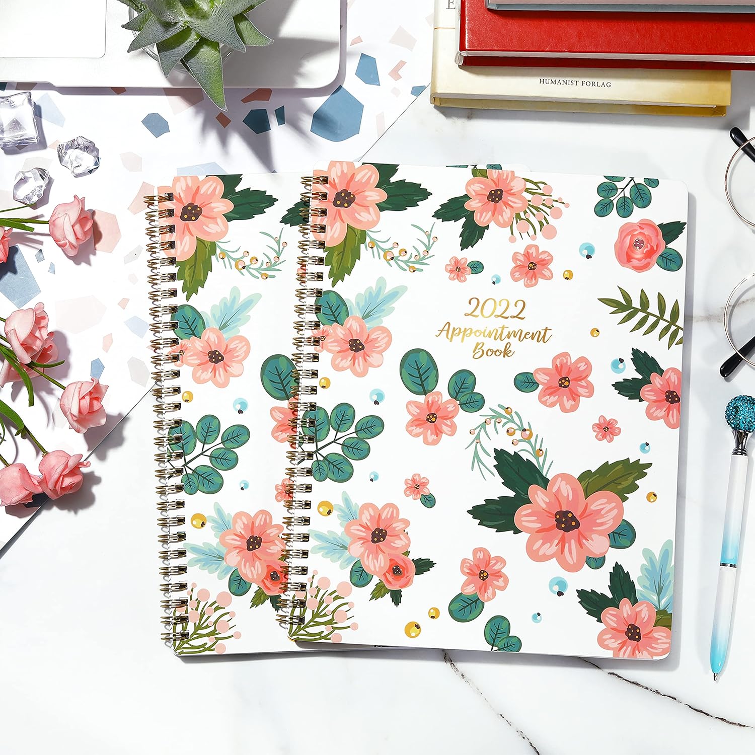 2022 Weekly Appointment Book & Planner - 2022 Daily Hourly Planner 8" x 10", Jan 2022- Dec 2022, 30-Minute Interval, Flexible Cover, Twin-Wire Binding, Ample Writing Space with Notes, To-Do Lists : Office Products
