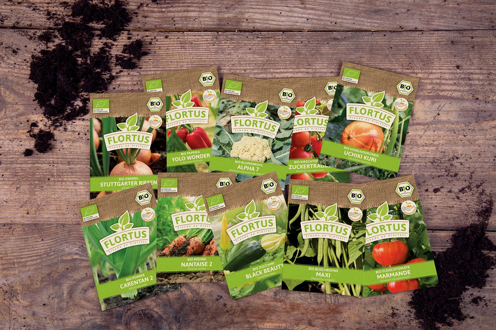 FLORTUS Saatgut Archiv Grillgemüse | Samen Set Geschenkbox Holzkiste (10 Sorten) | Geschenkset Aufbewahrungsbox mit Deckel | BIO Gemüsesamen