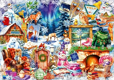 Ravensburger Winter Mountain Village Large Format 500 Piece Puzzle for Adults