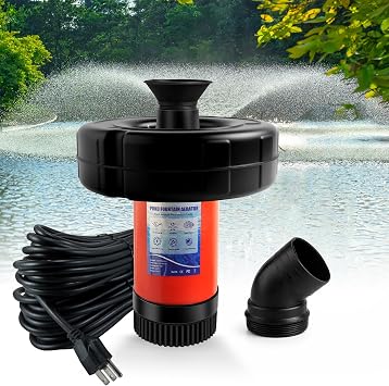Pond Fountain Aerator 750W, 1HP 15000 GPH Floating Aerating Pump, 120ft Power Cord for Small & Large Ponds & Lakes 120V