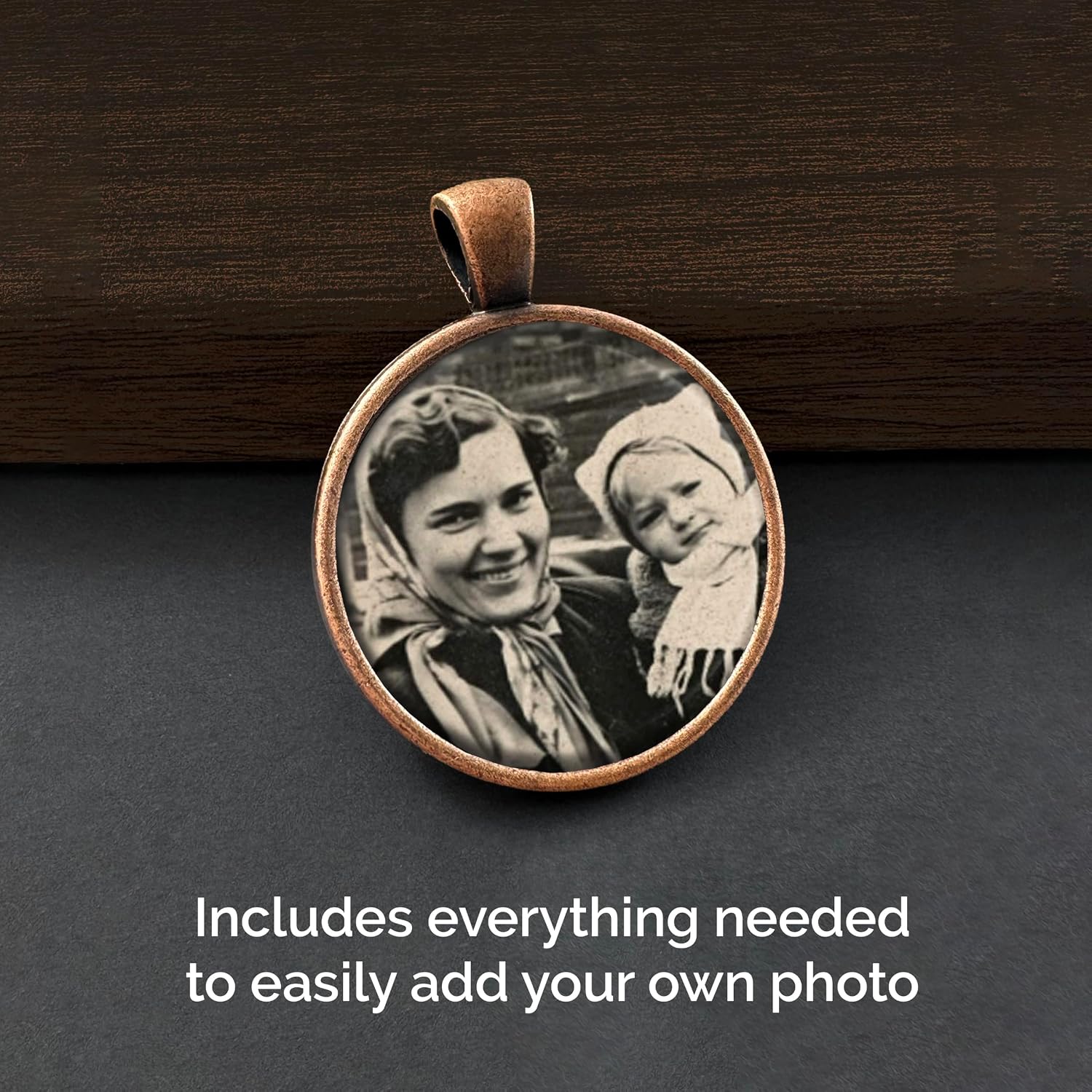 Copper Wedding Bouquet Photo Charm Memorial Small Picture Frame Charm Bride
