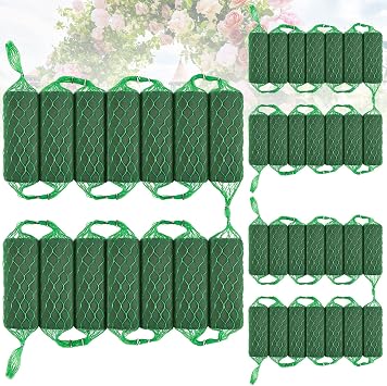 Preboun 14 Pcs Floral Foam Garland 9.2ft Absorption Flower Holder Plant Foam Flower Green Sponge for Wedding Arch Door Tabletop Decoration Arrangement Home Garden Craft