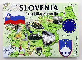 Slovenia EU Series Souvenir Fridge Magnet 2.5" X 3.5"