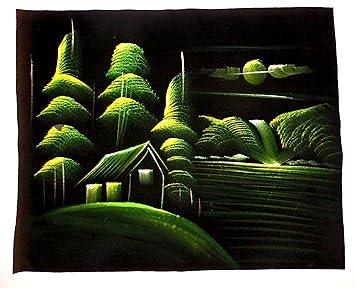 Ccc Scenery Of Beautiful Night Scene Painting Standard Size On Velvet Cloth High Quality 51 39 Cm Un Framed Amazon In Home Improvement