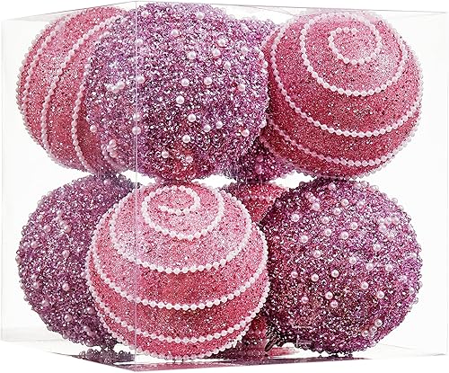 Miniatura 6 de Adornos de bola de Navidad dorados, decoraciones de bolas de Navidad inastillables de plástico colgantes para fiestas de vacaciones (2.76 pulgadas,