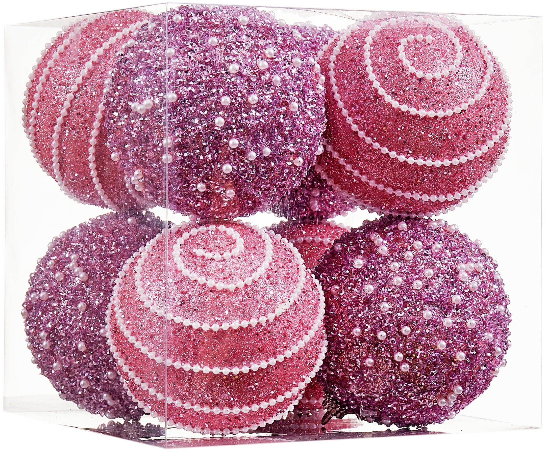 Boules de Noël roses incassables 90 mm pour décorer sans stress du sapin avec enfants