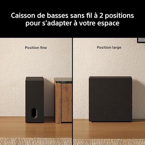 Sony BRAVIA Theatre Sub 8, Caisson de Basses sans Fil de 300 W pour Barre de Son/système Home cinéma, Compatible avec HT-A9M2 / A9000/ A8000/ A7100, SA-SW8, modèle 2026 - 5