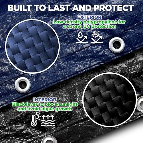 Miniatura 10 de Cubierta redonda de 24 pies para piscinas sobre el suelo, cubierta de piscina sobre el suelo, cubierta de piscina, cubierta de piscina de invierno,