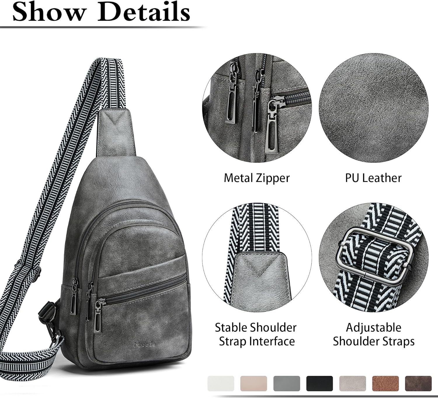 Sling Bag Crossbody Bags for Women Small Cross Body Bag Fanny Packs Chest Sling Purse for Daily Travel Leisure Sport - Image 5