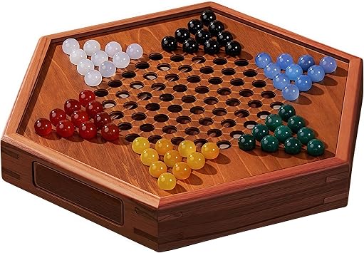 Natural Crystal Jade Chinese Checkers Board Game - Travel Games Sets, Chinese Decor & Gifts, Chinese New Year Decor