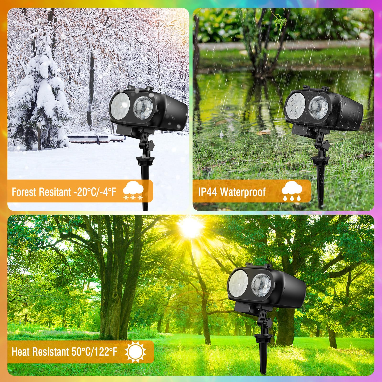 LUMIPROJ – Buiten Kerstlicht Projector met 16 Feestmotieven