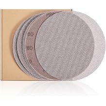 9 Inch Mesh Sanding Disc Drywall, Less-Dust 180 Grit Drywall Sander Pads, 9 Hook and Loop Round Sandpaper for Drywall Ceiling Renovation, Box of 15