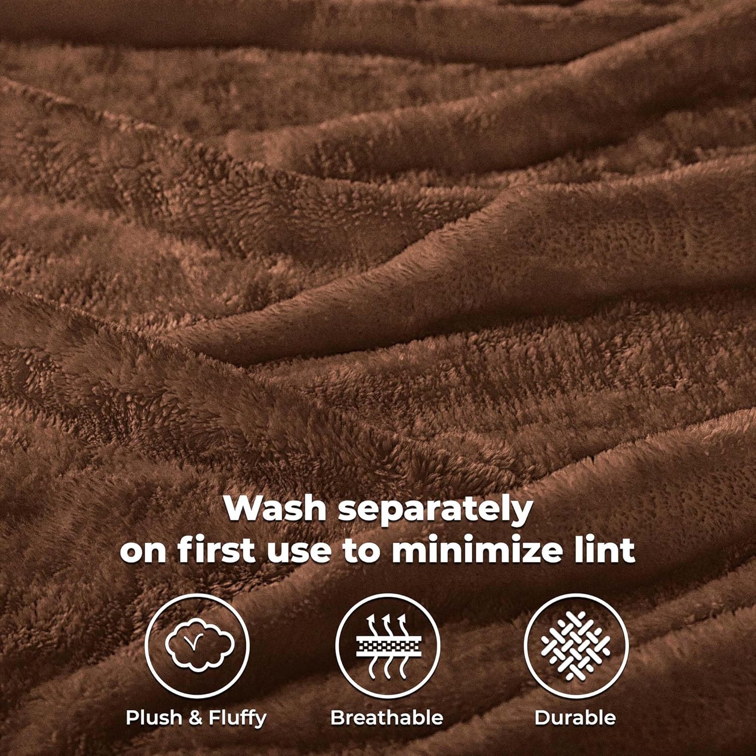 Superior Classic Solid Fleece Blanket, Thick, Cozy, Warm Blankets, Velvety Soft Plush Bedding and Sofa Throw, Cute Bedroom Decor, Fuzzy Cover, Medium Weight Comfort Essentials, Throw XL, Chocolate