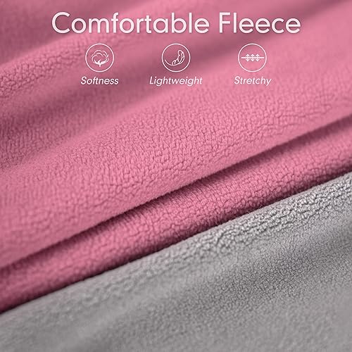 Miniatura 4 de cyeollo Paquete de 2 suéteres elásticos de forro polar para perro, chaqueta de invierno para perro con rayas reflectantes, suéteres para perros