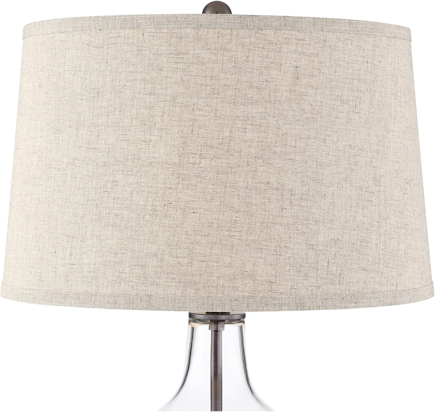 Flаѕh Sаlе Becker Cottage Style Table Lamp with Nightlight LED Fillable 29 Tall Clear Glass Bronze Metal Fabric Drum Shade for Living Room Bedroom House Bedside Nightstand Home Office - Regency Hill Bеѕt Cуbеr Mоndау 🔥 Becker Cottage Style Table Lamp with Nightlight LED Fillable 29 Tall Clear Glass Bronze Metal Fabric Drum Shade for Living Room Bedroom House Bedside Nightstand Home Office - Regency Hill