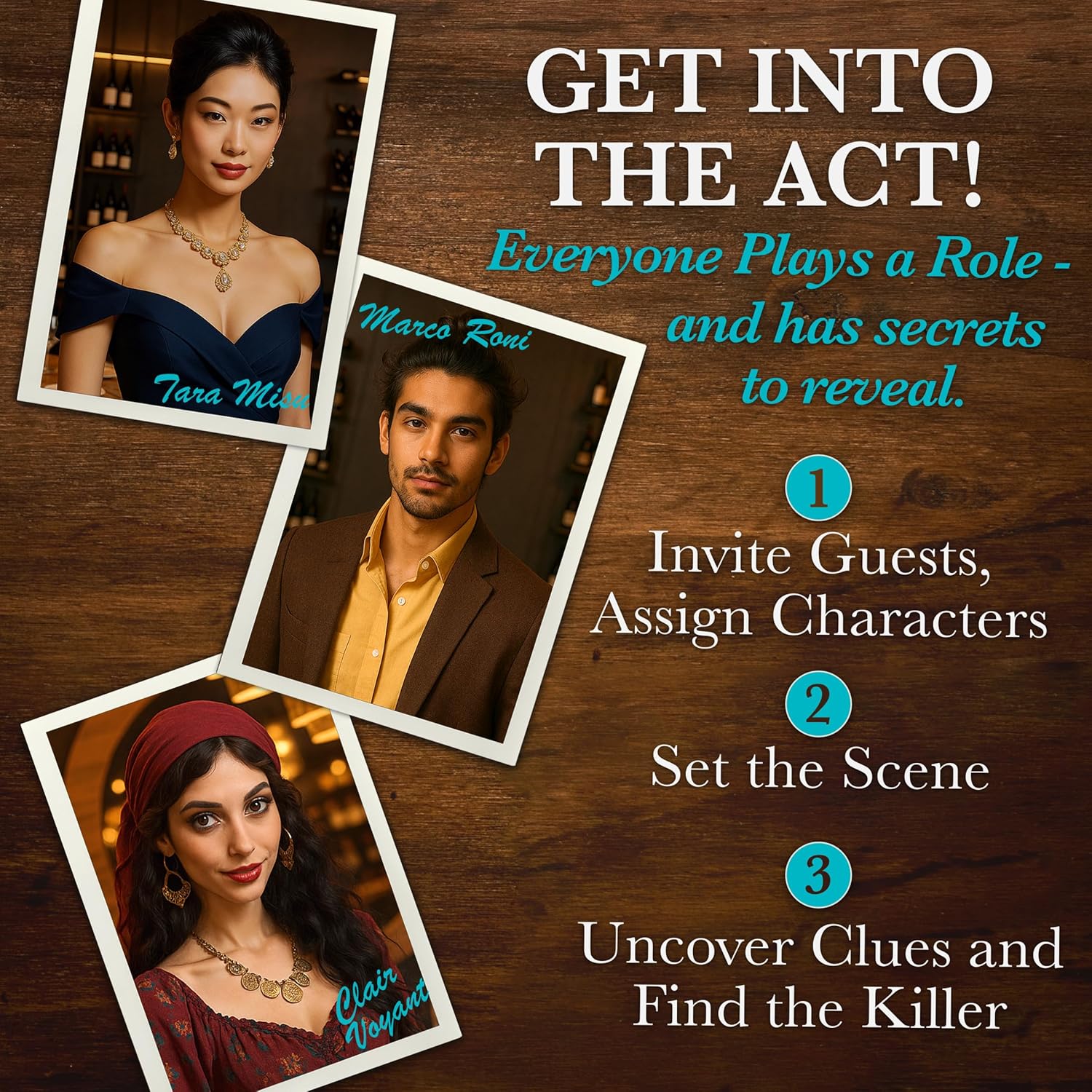 Murder Mystery Party Pasta, Passion & Pistols – Murder Mystery Dinner Party Game for Adults – Interactive Crime Solving Role Play Game Night Kit with Invitations & Clues – Ages 18+